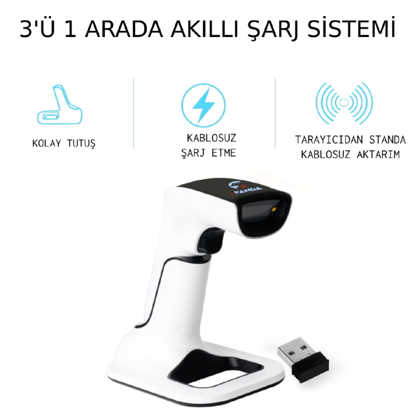 Afanda Af-4155 2D Bt+Wf Kablosuz Barkod Okuyucu